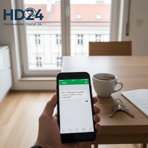 Handwerker gesucht privat – Auftrag per WhatsApp an HD24 mit Fotos und PLZ